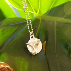 Kolibri mit Silberkette
